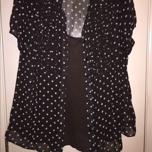 Brown Polkadot Top (2 piece)